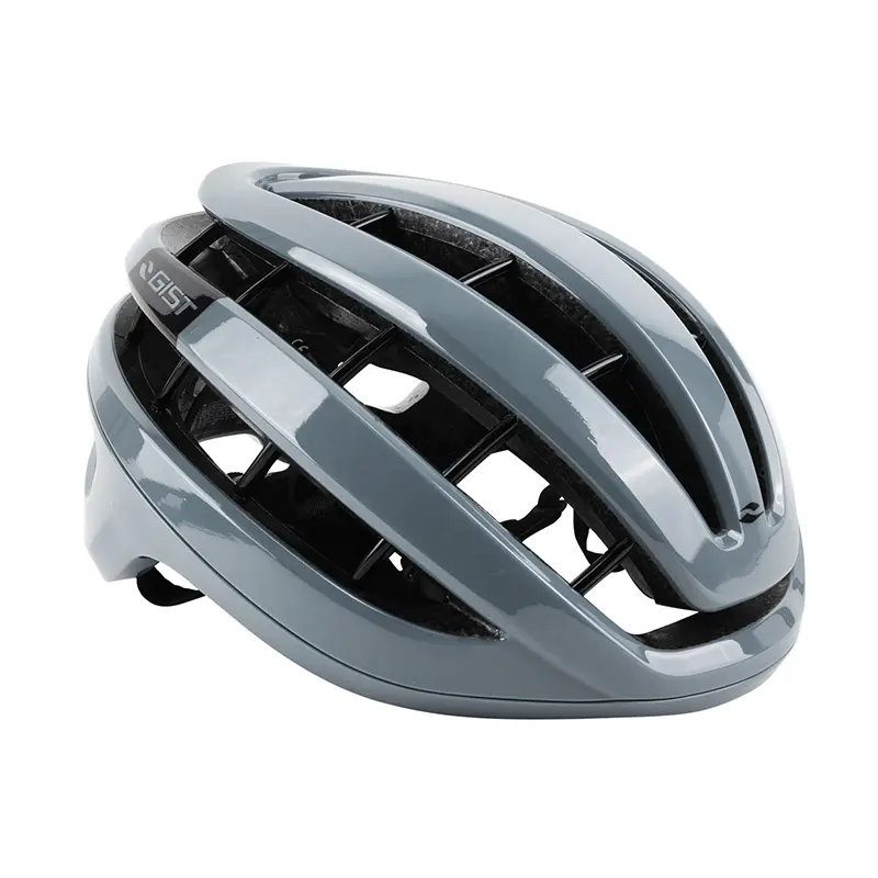 Fahrradhelm Erwachsene GIST Route Rapido glänzend grau 52-58 cm