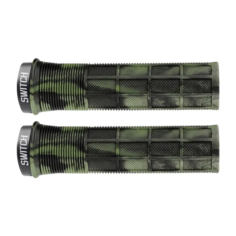 Poignées SWITCH City-VTT Supergrip Lock-on Vert fumé (paire)