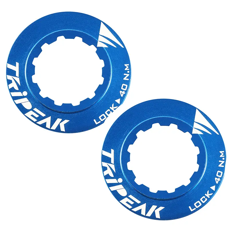 センターロック ディスクローター ナット Tripeak 超軽量アルミニウム 7g ダークブルー - 内側締め (ペア)