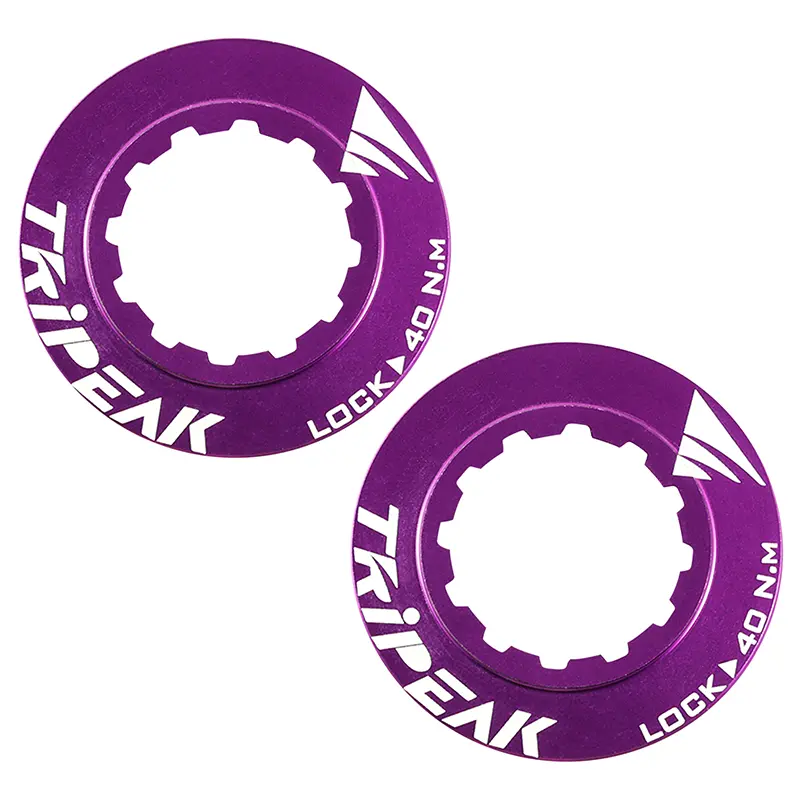 ब्रेक डिस्क नट Centerlock Tripeak अल्युमीनियम अल्ट्रा लाइट 7G वायलेट - इंटरनल टाइटनिंग (जोड़ी)