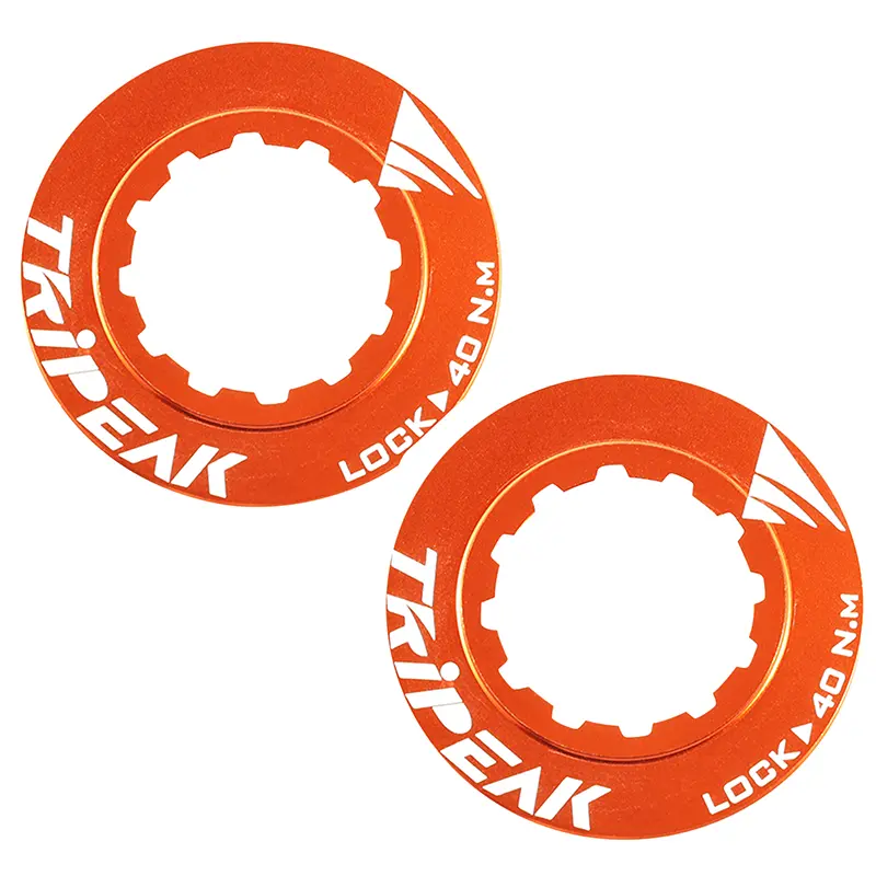 ディスクブレーキロックリング Tripeak アルミニウム 超軽量 7G オレンジ - 内部締め付け式