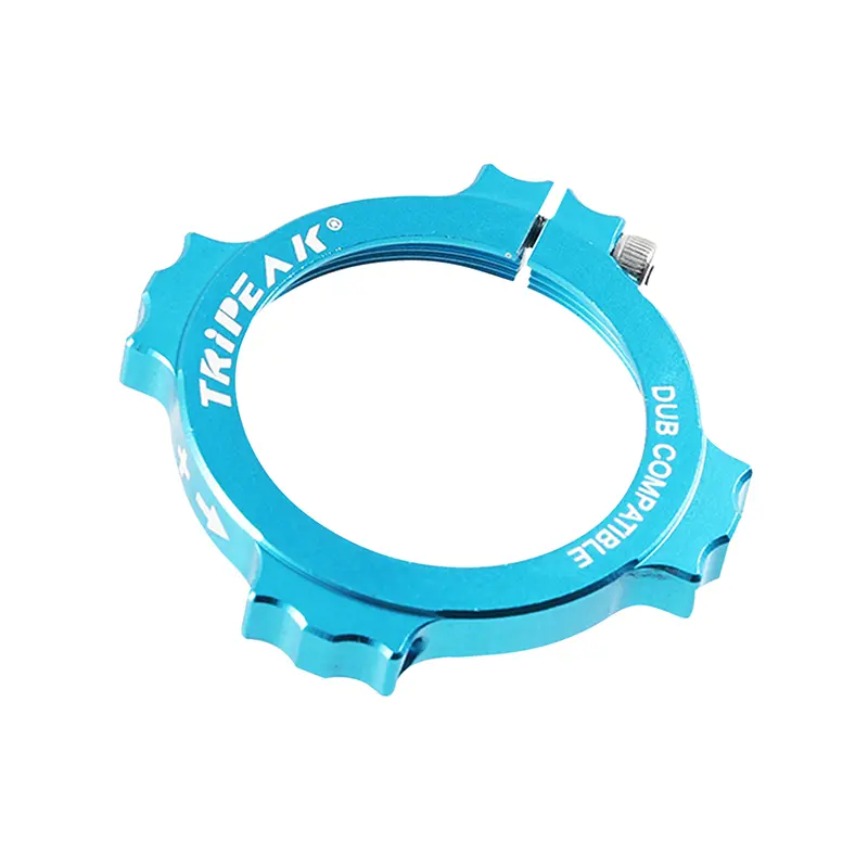 Écrou-bague réglage pré-contrainte pédalier Tripeak pour SRAM DUB bleu clair