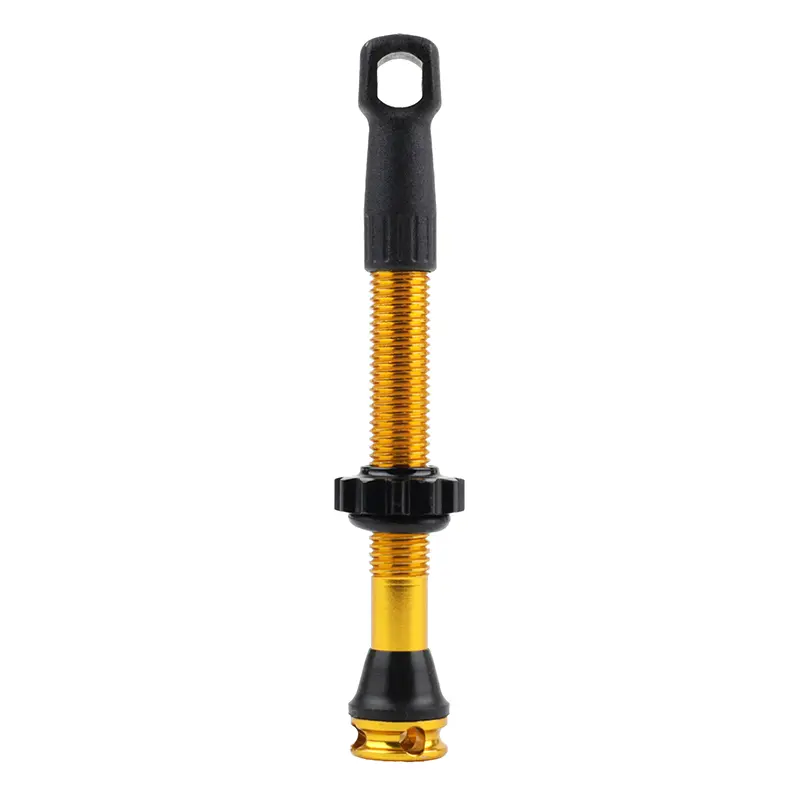 Valve de pneu tubeless Presta Newton couleur or 47 mm 4 trous