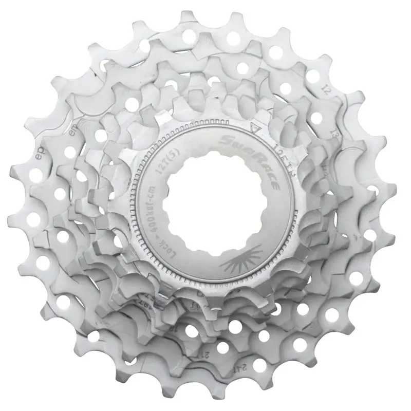 Kassette 8 gear Sunrace R86 12-25 landevej Shimano-SRAM nikkel