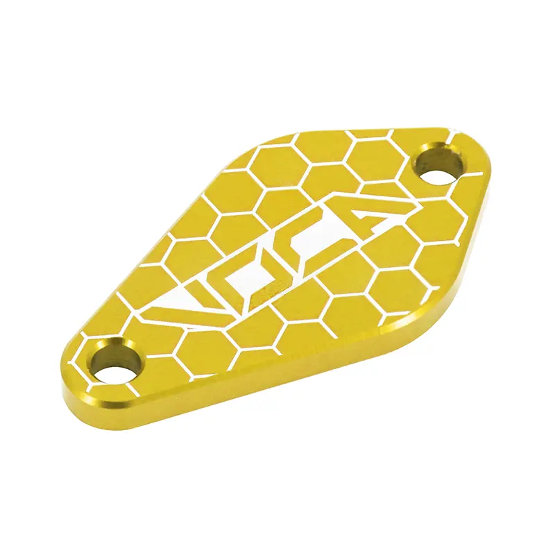 Ölpumpendeckel VOCA Racing Aluminium CNC gold Minarelli 50 AM6 Derbi Senda — Ansicht 2
