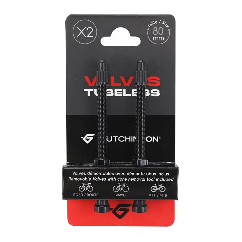 Valvă pentru anvelopă fără cameră Presta Hutchinson 80 mm obus demontabil (pereche) — vederea 2