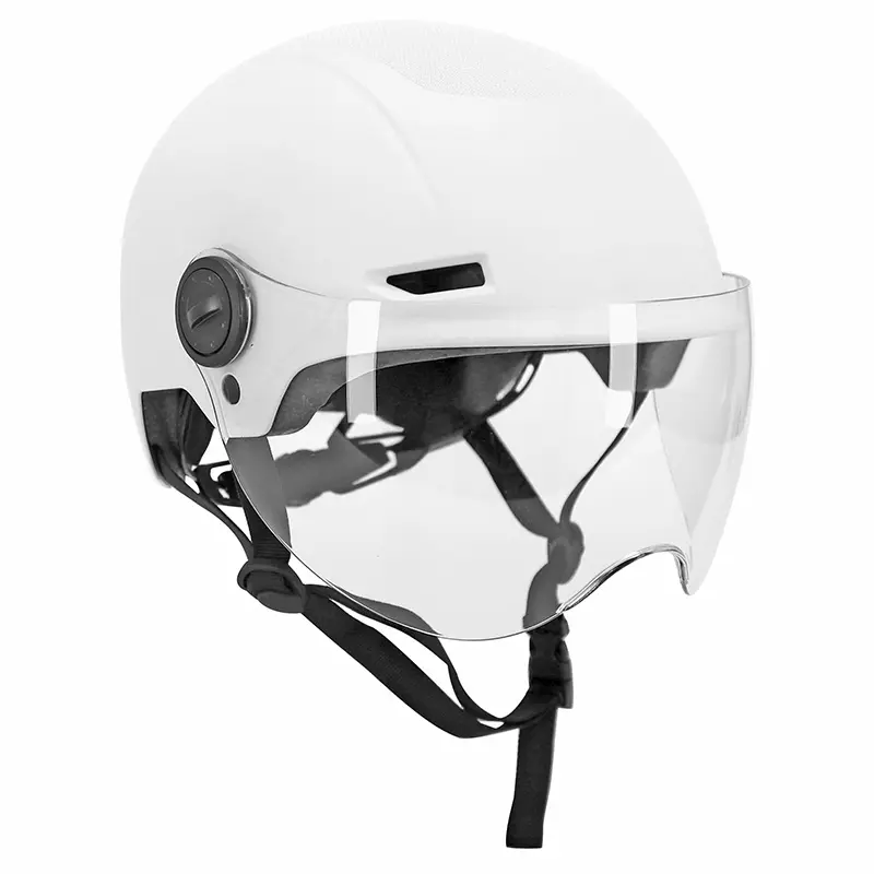 Fahrradhelm Erwachsene urban Auswahl P2R weiß mit Visier 55-58 cm