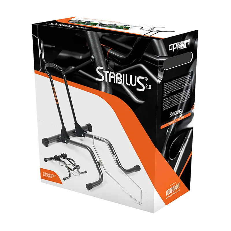 Officine Parolin Stabilus 2.0 faltbarer Fahrradständer Edelstahl - Vorder-/Hinterrad 26"-27,5"-29"-700C — Ansicht 3
