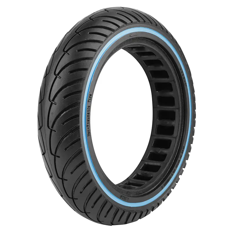 Pneu trottinette plein 8,5 x 2,00 noir liseré bleu Sélection P2R