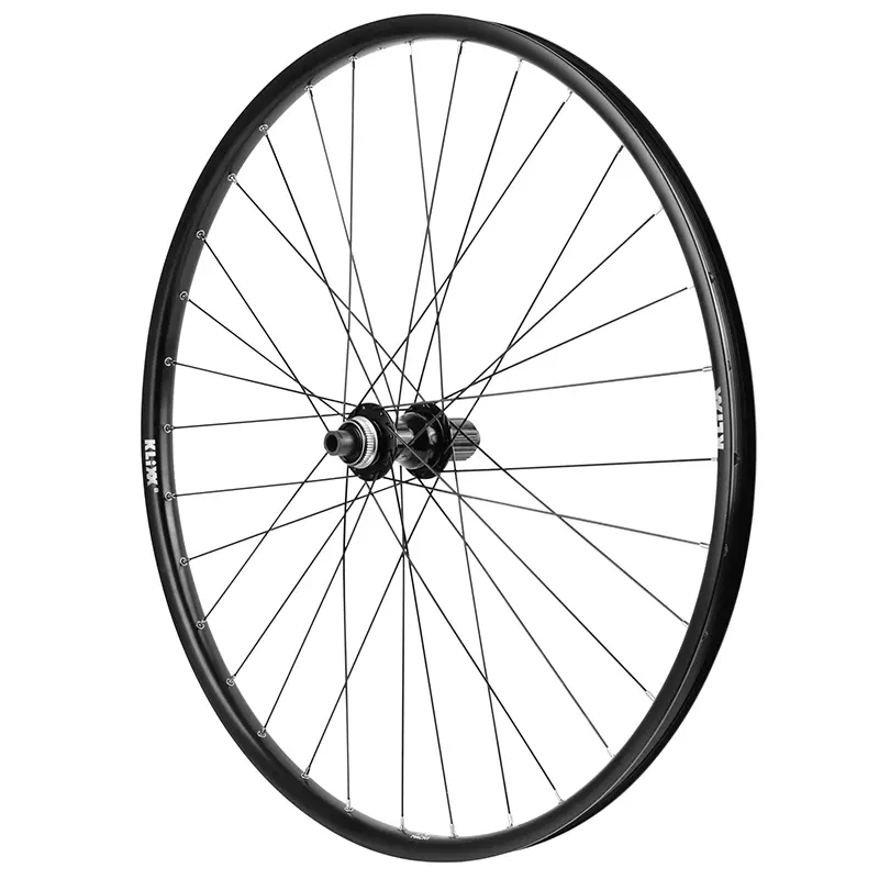 Roue VTT 29" Velox Klixx Boost Tubeless Ready Arrière Noir Moyeu Centerlock Shimano TC500 11-10-9V Axe Traversant 12-148 Jante 23C 32 Rayons