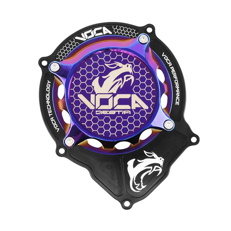 Carter allumage 50 a boite Voca Racing pour minarelli 50 AM6-BETA 50 rr-rieju 50 mrt-sherco 50 SM-R, se-r alu CNC noir-neo-chrome