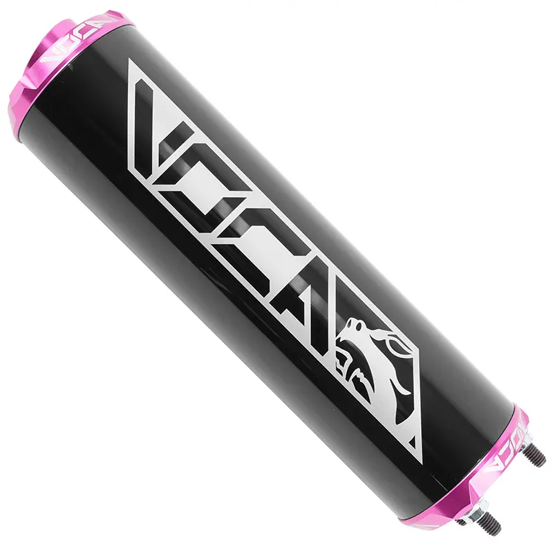Silencieux VOCA Racing 50 à boîte Bestia RD30400 noir embout anodisé rose