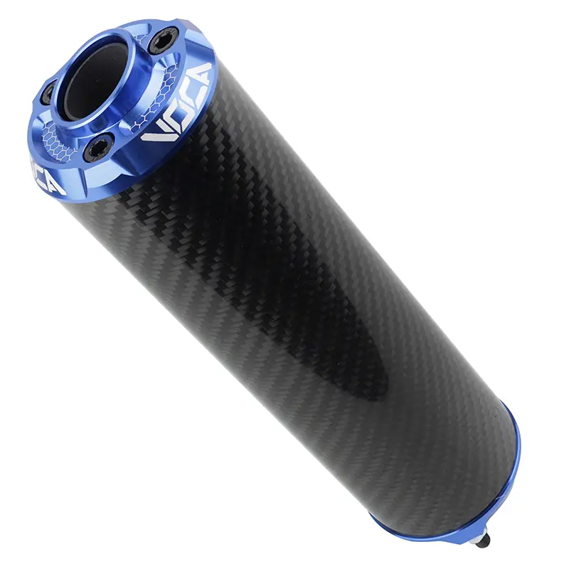 Schalldämpfer VOCA Racing Rookie 50 RD30400 Carbon mit anodisierter blauer Endkappe