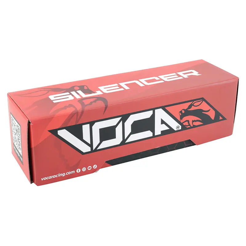 Schalldämpfer VOCA Racing Rookie 50 RD30400 Carbon mit anodisierter blauer Endkappe — Ansicht 4