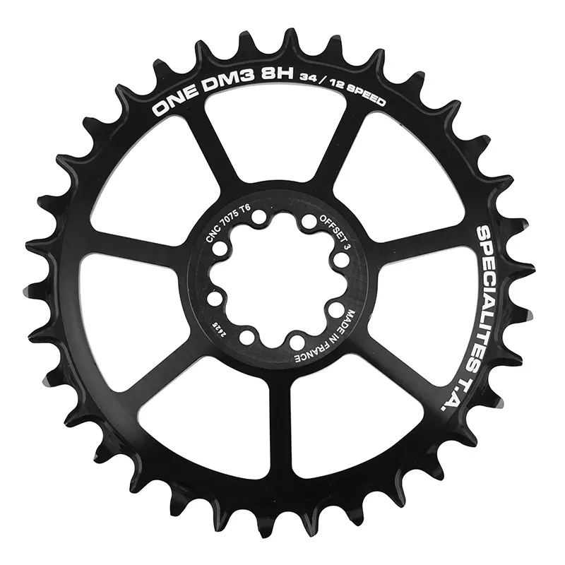 Plateau VTT direct mount pour sram GX - XX1 - X01 ta one DM3 8H 34DTS 11-12V. noir (transmission boost deport 3MM)