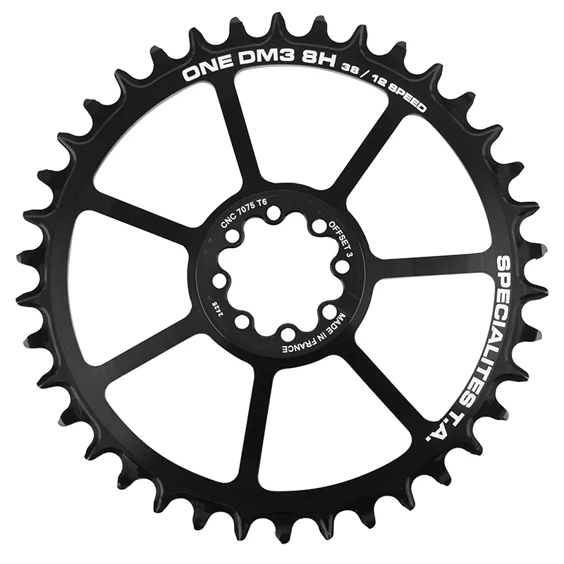 Plateau VTT direct mount pour sram GX - XX1 - X01 ta one DM3 8H 38DTS 11-12V. noir (transmission boost deport 3MM)