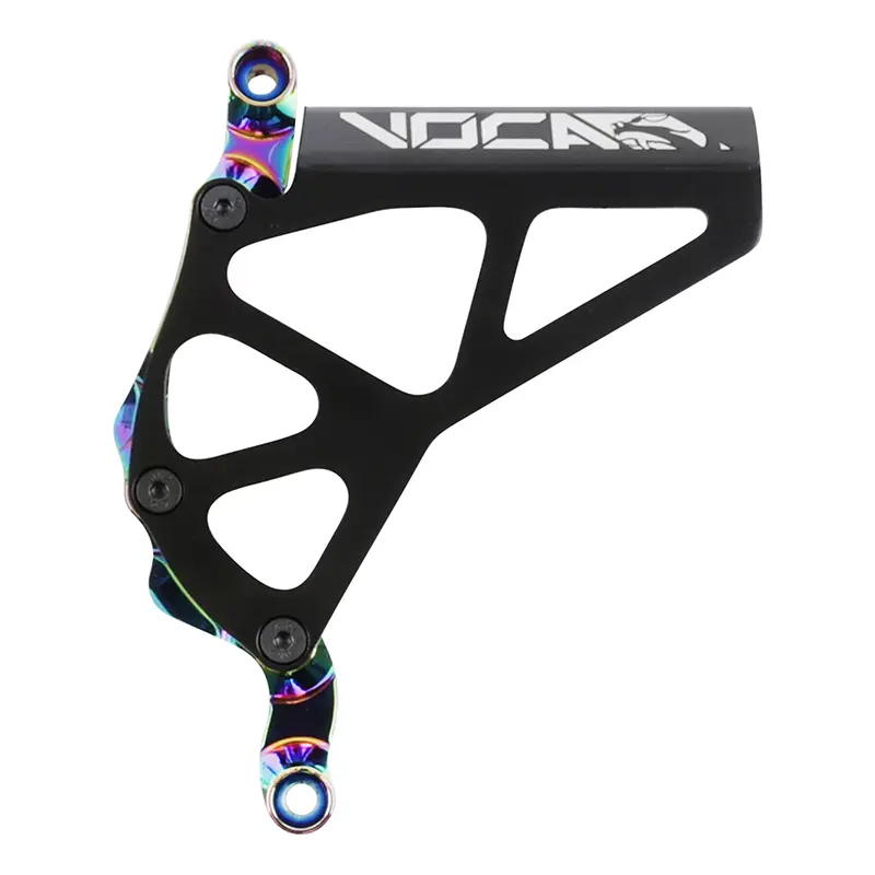 Ritzelabdeckung 50 Voca Racing Aluminium CNC schwarz neo-chrome Minarelli AM6 Beta Rieju Sherco