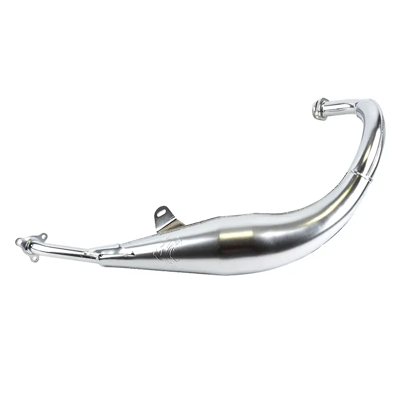 Krümmer 50 mit Getriebe VOCA verchromt für Derbi 50 Senda, GPR-Aprilia 50 RS4-Gilera 50 SMT, RCR (Tiefdurchlauf) (Befestigung enthalten, Schalldämpfer RD30400 separat erhältlich)