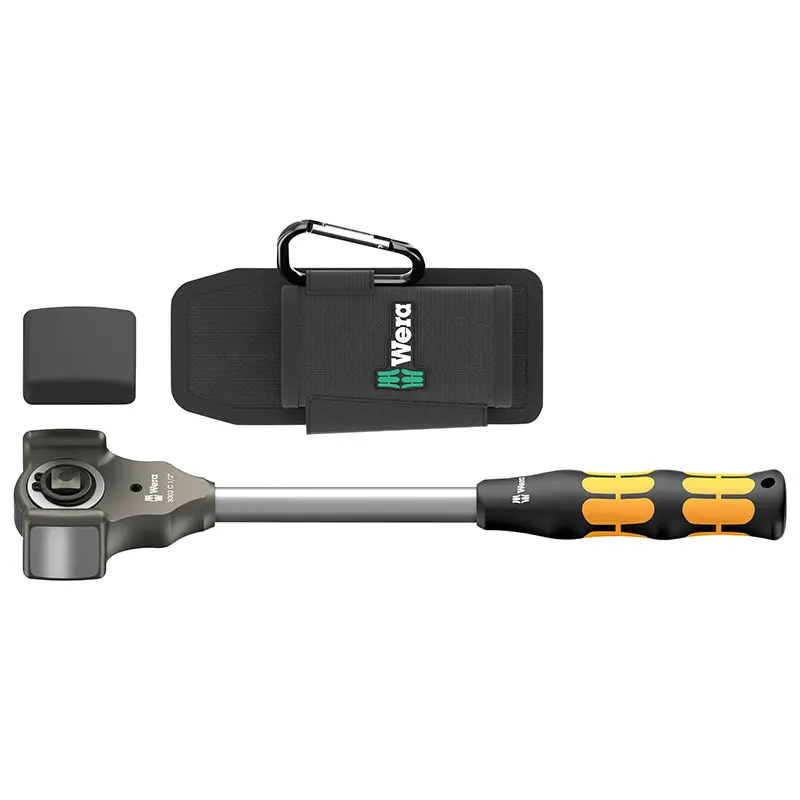 Wera 8002 C Koloss 1/2" Knarre mit Hammerfunktion 600 Nm schwarz-gelb (Set 3-teilig)