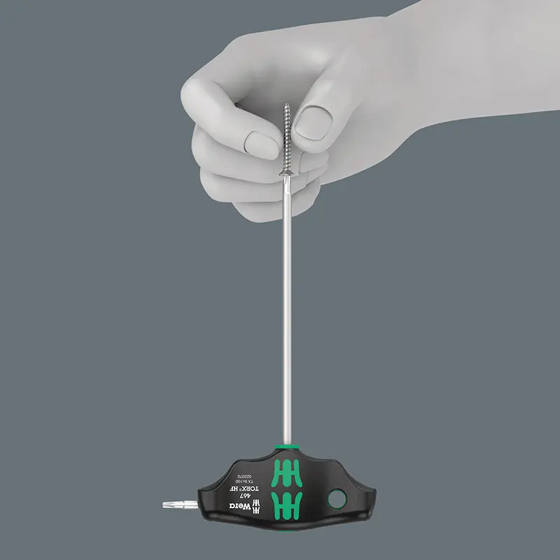 Wera T-Griff Torx-Schlüssel 467 HF T8X100MM schwarz-grün — Ansicht 4