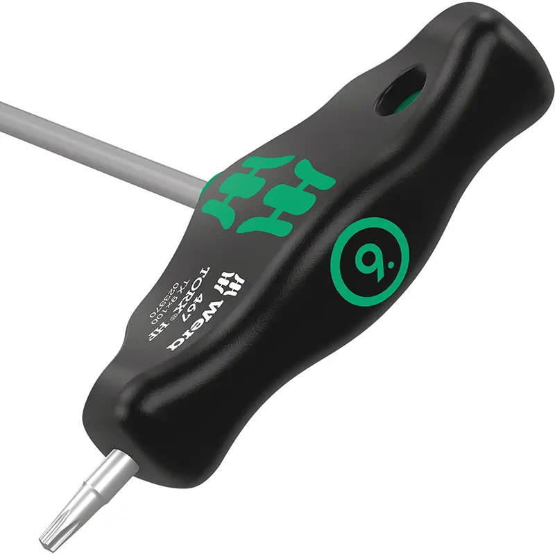 Torx-Schlüssel T-Handgriff Wera 467 HF T20X100MM schwarz-grün (einzeln verkauft) - deutsche Marke für Werkstätten — Ansicht 2