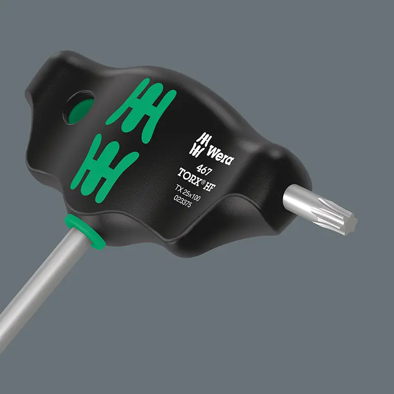 Torx-Schlüssel T-Handgriff Wera 467 HF T20X100MM schwarz-grün (einzeln verkauft) - deutsche Marke für Werkstätten — Ansicht 5