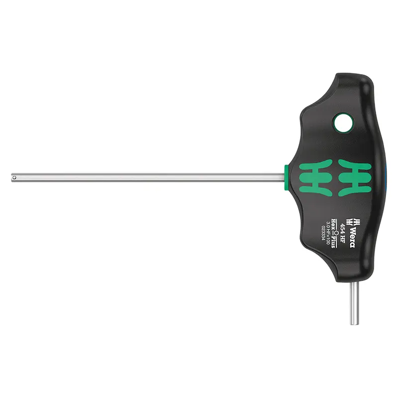 Clé Allen 6 pans manche en T Wera 454 hex plus 3x100 mm noir-vert