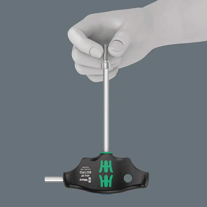 Wera 454 hex plus Tハンドル 6角レンチ 3x100 mm 黒-緑 — 第5ビュー