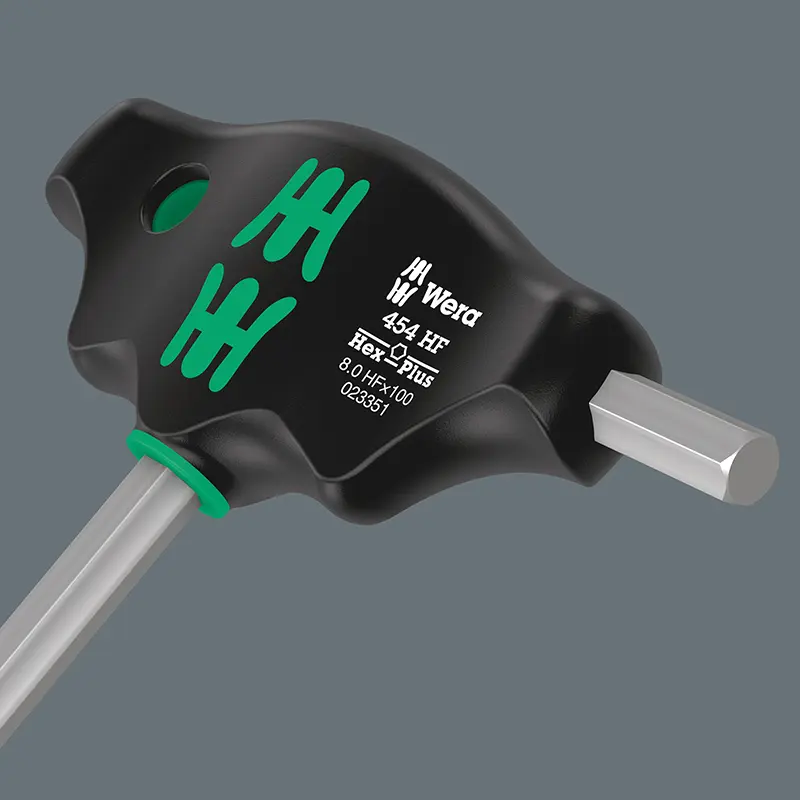 Wera 454 hex plus Tハンドル 6角レンチ 3x100 mm 黒-緑 — 第6ビュー