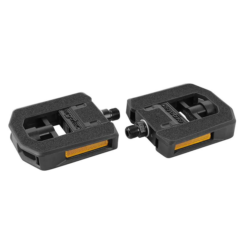 Pedale city Ergotec pliante alu-resine noir 9-16 (paire sur carte) 100X102MM