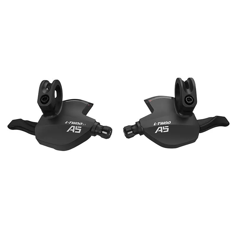 Manette VTT LTWOO 3 x 9V A5 noir avec indicateur de vitesse compatible Shimano (paire)