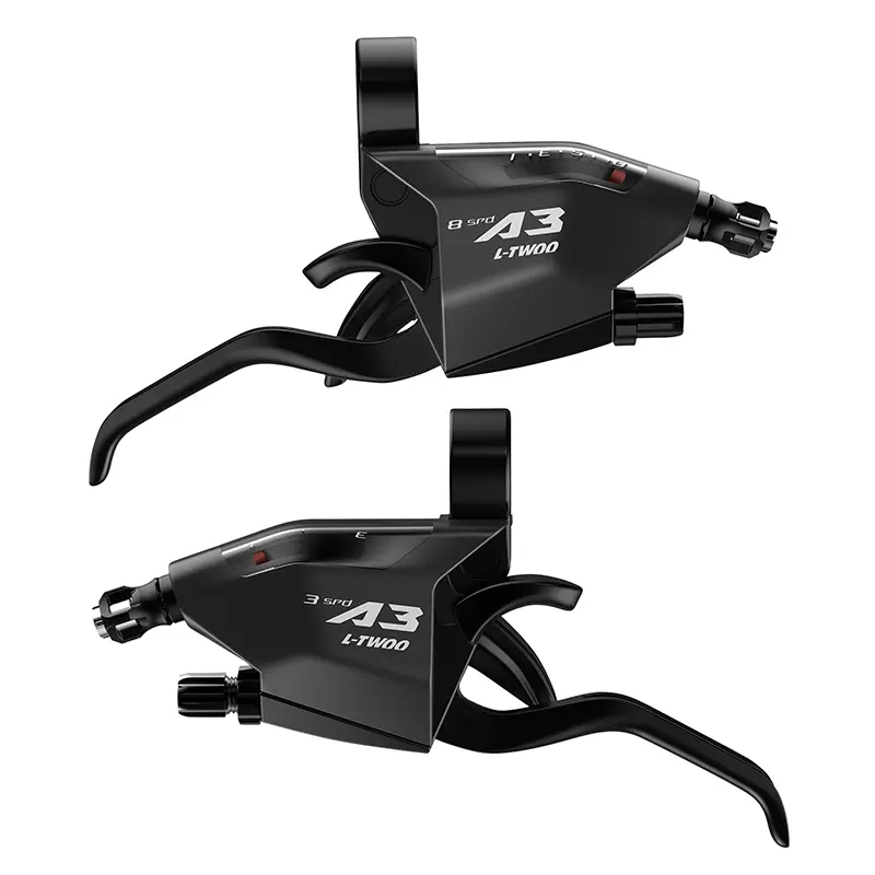Levier-manette VTT Ltwoo 3 x 8V noir V-brake compatible Shimano (paire)