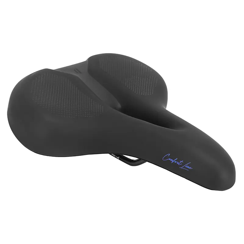Sattel Newton City Comfort Line Mittelaussparung schwarz-blau 269x210mm Stahlschiene mit Griff