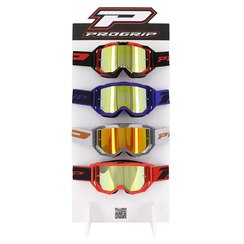 Displayrek Progrip voor crossbril-maskers (4 plaatsen) — zicht 2