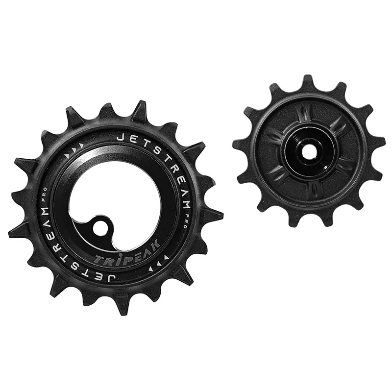 Galet derailleur aopw Tripeak 13-18 dents ceramique 12X1-11X2V. shimano deore XT 8100-8130 SLX 7120-7100 GRX 822 noir (jeu de 2) (garantie 4 ans)
