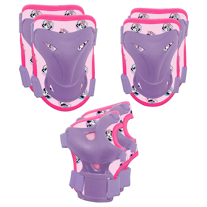 Schutzset 6-teilig Disney Minnie violett-rosa - Knieschützer, Ellbogenschützer und Handgelenkschützer