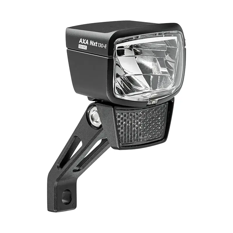 Fietsverlichting vae - e-bike voor op voorvork Axa NXT 130 e-bike 6-12V 130LUX goedgekeurd zwart compatibel met dynamo - om te zien tot 140M en zichtbaar tot 7KMS