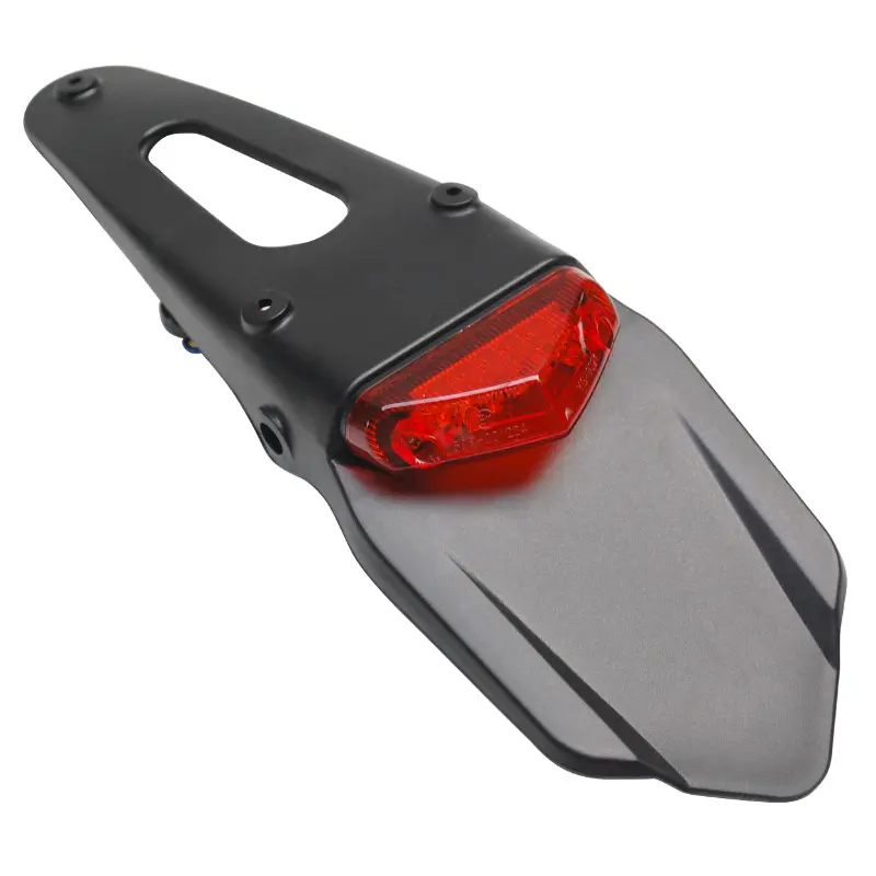 Support de plaque immatriculation avec feu 50 a boite-moto premium avec feu rouge a leds (9 leds) (l 325MM - h 55MM - l 110MM) (homologue E4) -Replay