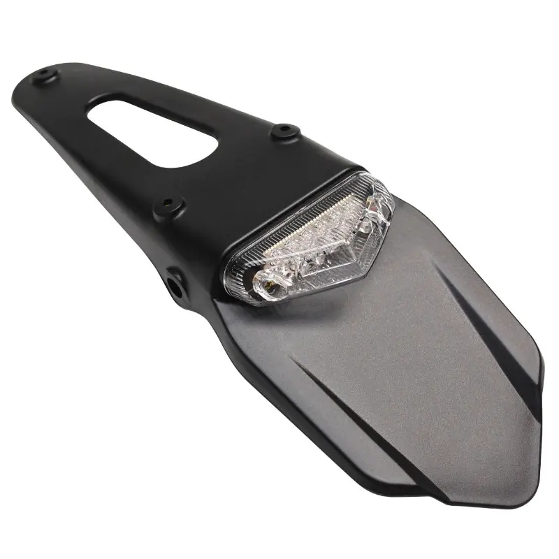 Support de plaque immatriculation avec feu 50 a boite-moto premium avec feu transparent a leds (l 328MM - h 55MM - l 110MM) (homologue ce) -Replay