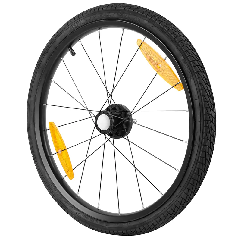 Fahrradanhänger-Rad 20" Speichenrad mit Nabe, Achsschenkel, Reifen und Schlauch (rechts) Polisport 161054