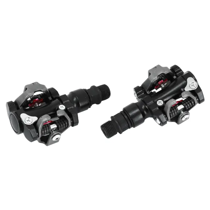 MTB ペダル ニュートン ボールベアリング式 SPDタイプ アルミ ブラック クリート付き (ペア) — 第2ビュー