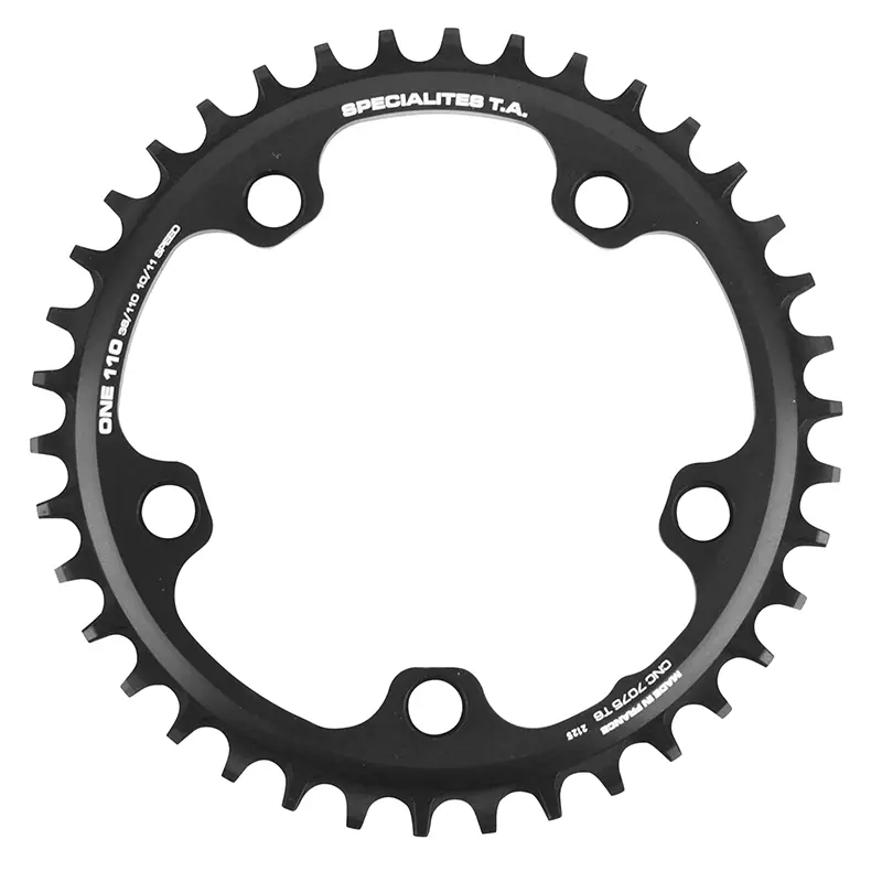 Plateau gravel 5BRA d.110 pour shimano GRX mono ta 110 one 38DTS compatible shimano-sram noir 10-11-(12V sram)