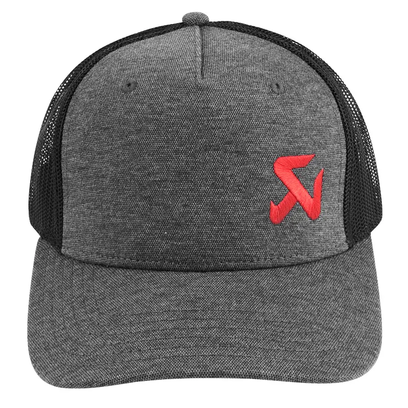 Baseballcap Akrapovic Trucker-Stil dunkelgrau schwarzes Mesh — Ansicht 6