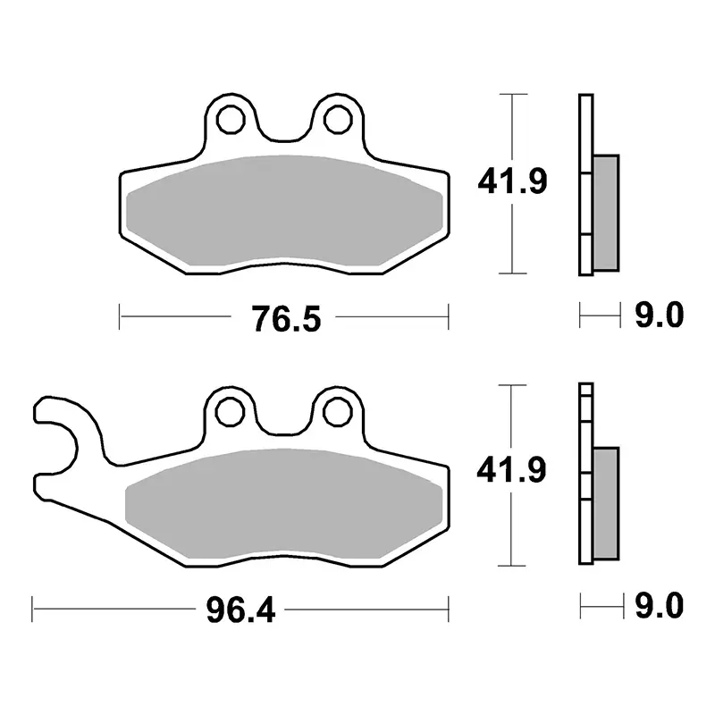 브렘보 카본-세라믹 브레이크 패드 07056 CC — 3번째 뷰