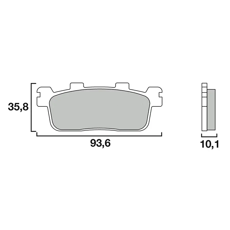 Brzdové destičky Brembo uhlíkové keramické 07069 cc — pohled 3