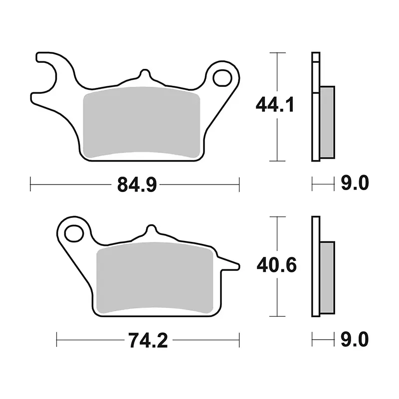 BREMBO 전면 우측 카본 세라믹 브레이크 패드 07111 CC — 5번째 뷰