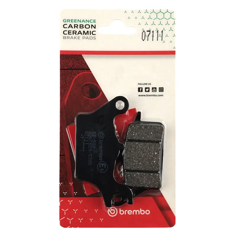 BREMBO 전면 우측 카본 세라믹 브레이크 패드 07111 CC — 6번째 뷰