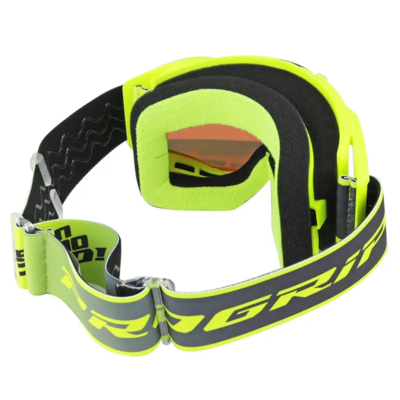 Cross-Brille Progrip 3300 FL Spiegelrot-Bildschirm kratzfest UV-sicher beschlagfrei gelb fluoreszierend matt — Ansicht 3