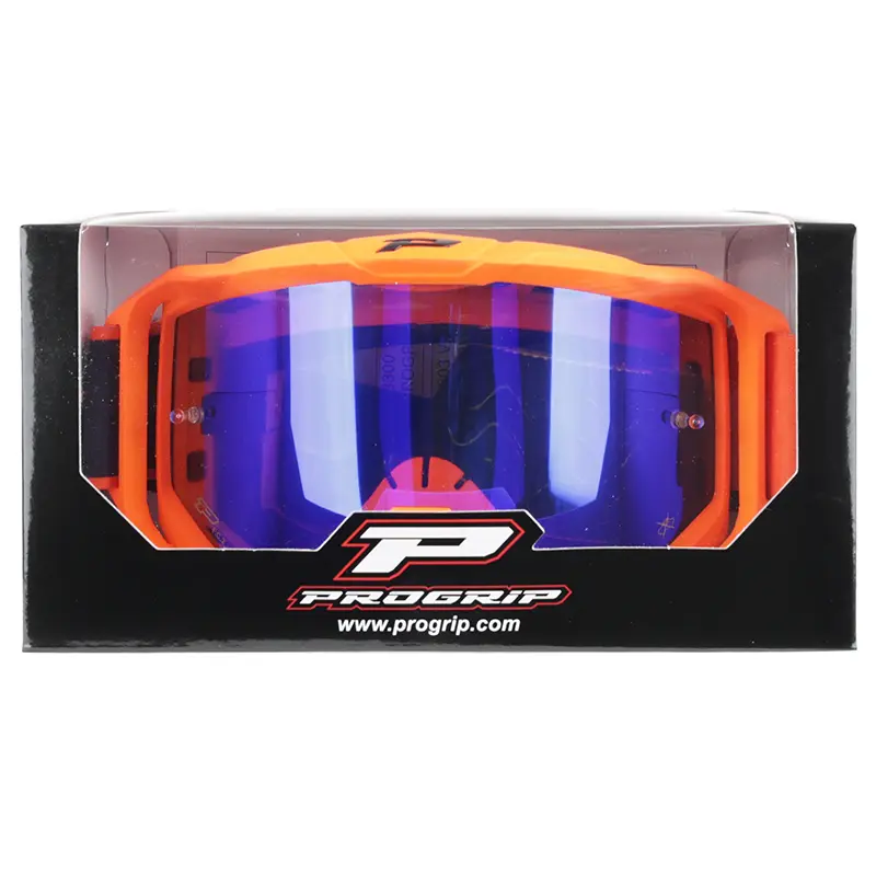 Cross-Brille Progrip 3300 FL Spiegelvisier blau orange fluoreszierend — Ansicht 4