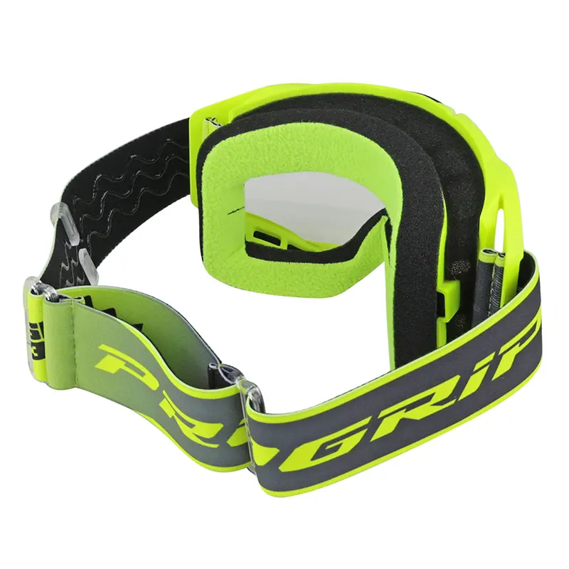 ProGrip 3300 TR Vision Go Cross-Brillenmaske gelb fluoreszierend matt transparentes Display kratzfest UV-sicher beschlagfrei — Ansicht 4